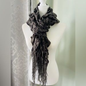 Animal Print Ruffle Scarf/Wrap